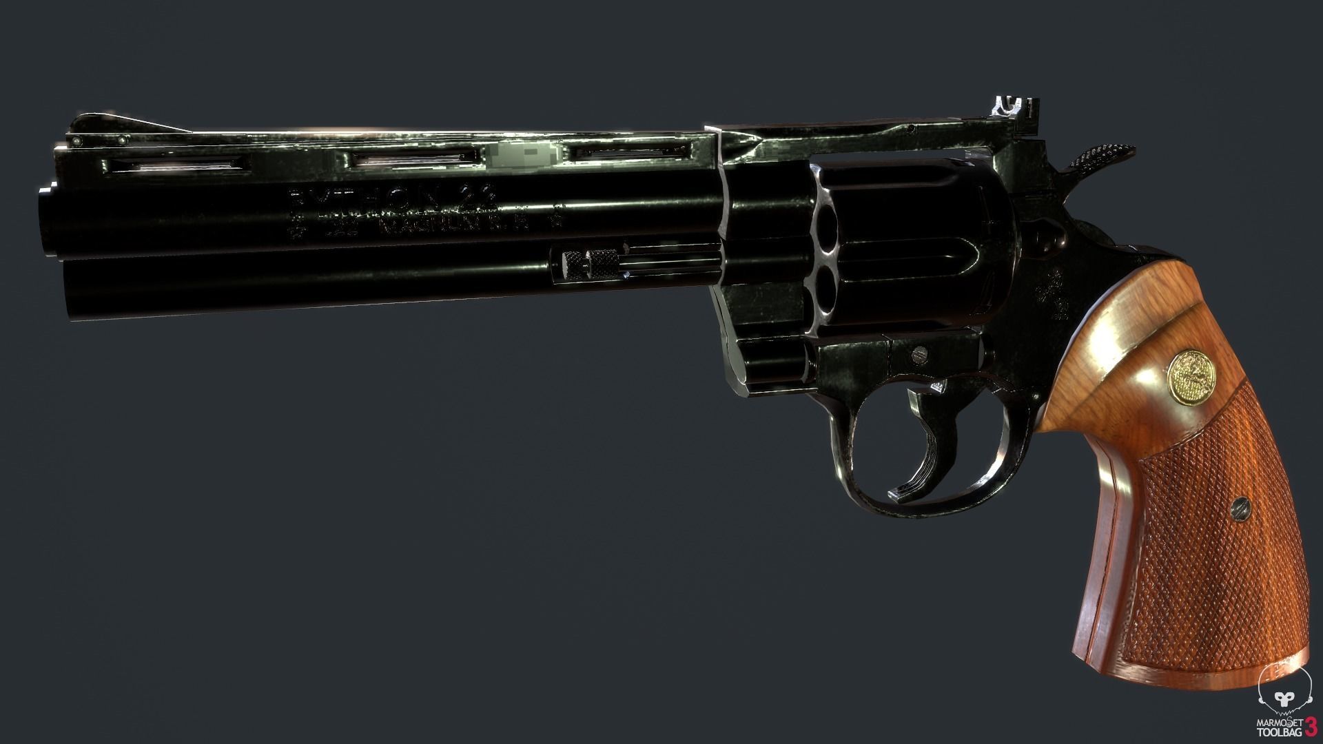 Magnum Colt Python 357 Low-poly 3D model_25