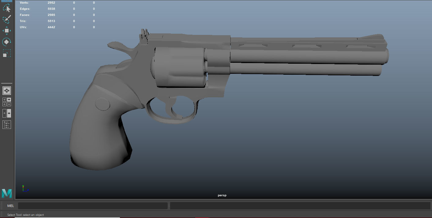 Magnum Colt Python 357 Low-poly 3D model_19