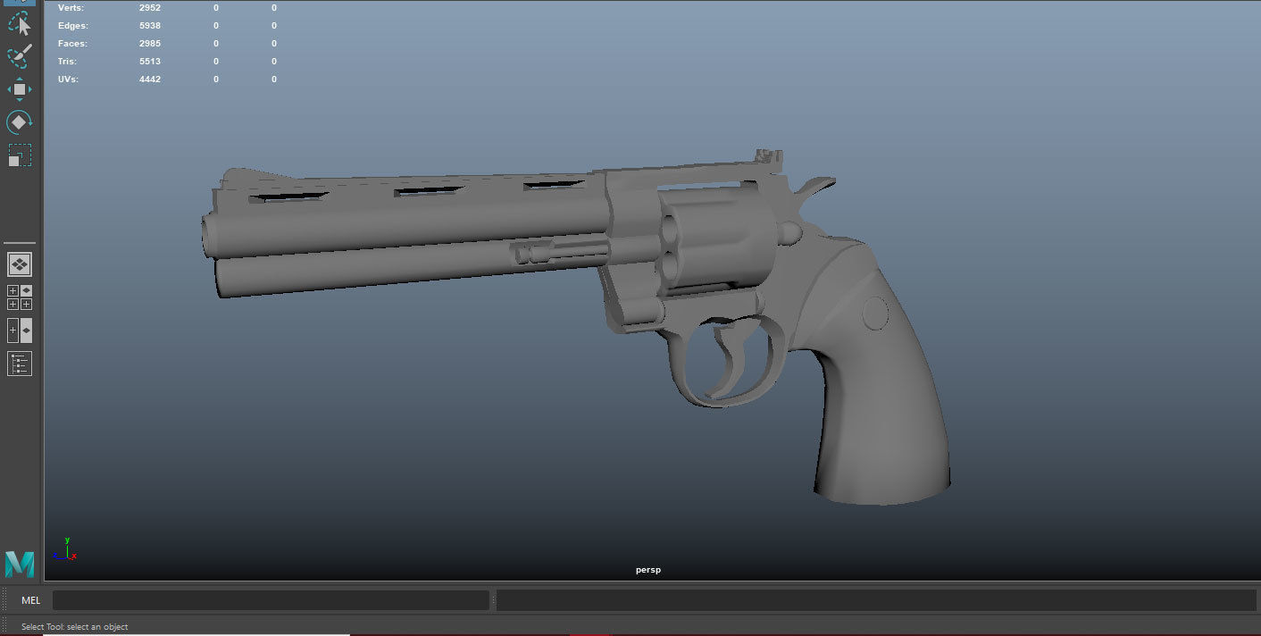 Magnum Colt Python 357 Low-poly 3D model_17