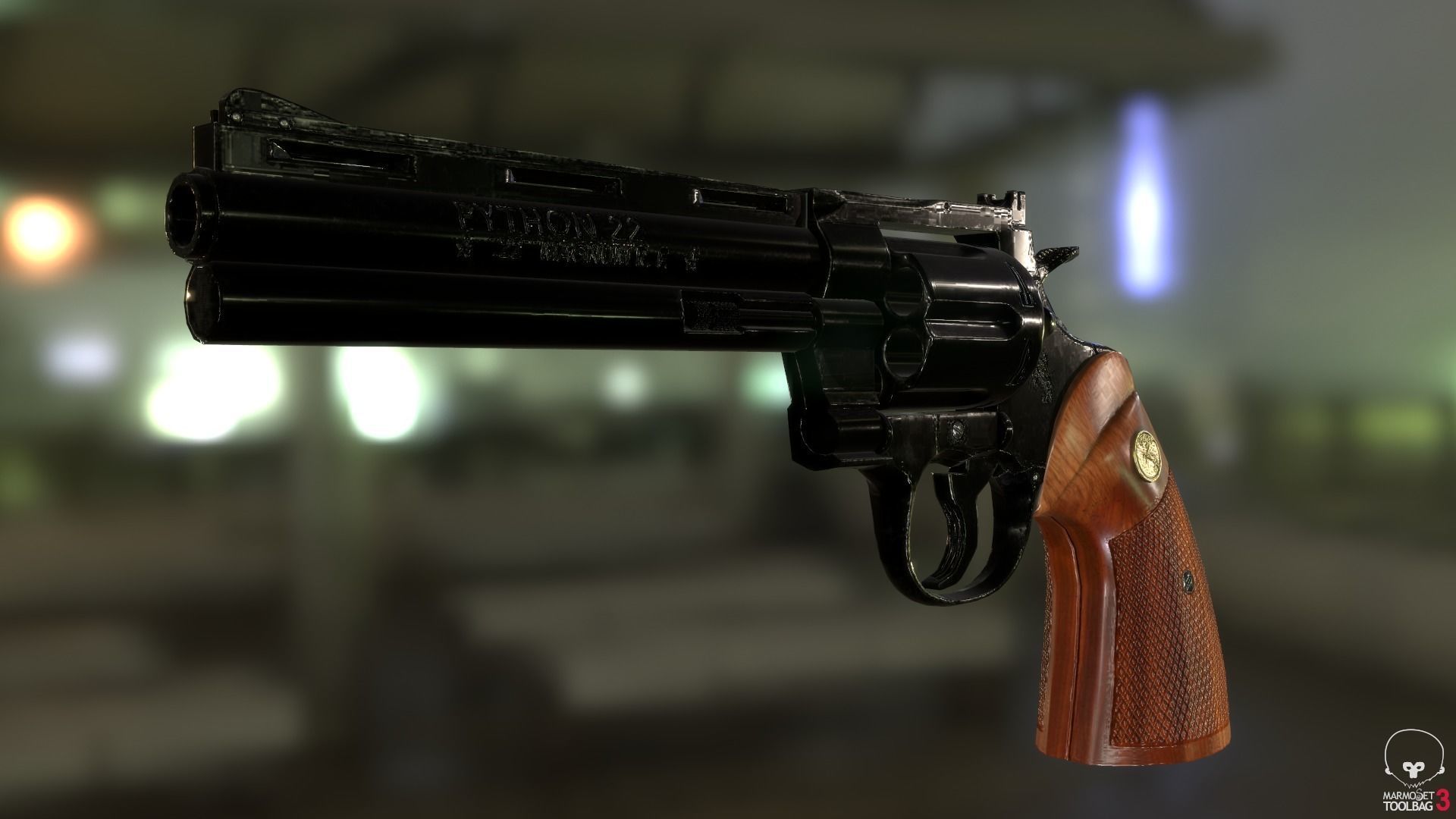 Magnum Colt Python 357 Low-poly 3D model_26