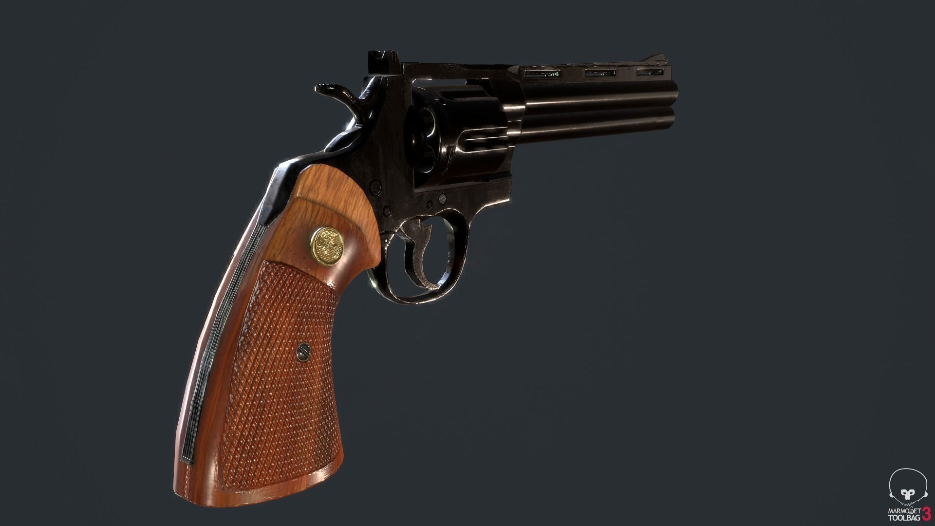 Magnum Colt Python 357 Low-poly 3D model_22