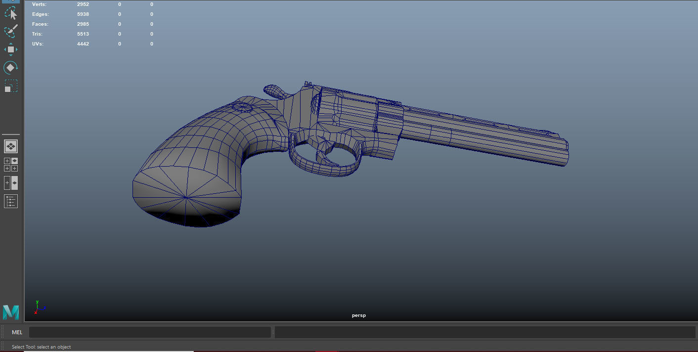 Magnum Colt Python 357 Low-poly 3D model_15