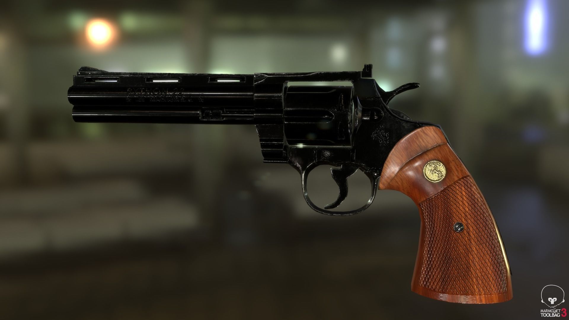 Magnum Colt Python 357 Low-poly 3D model_1