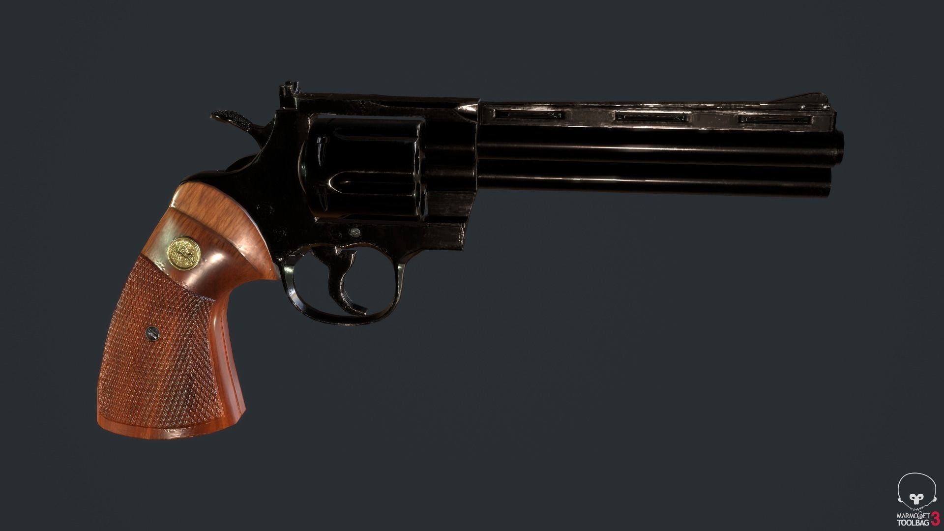 Magnum Colt Python 357 Low-poly 3D model_23