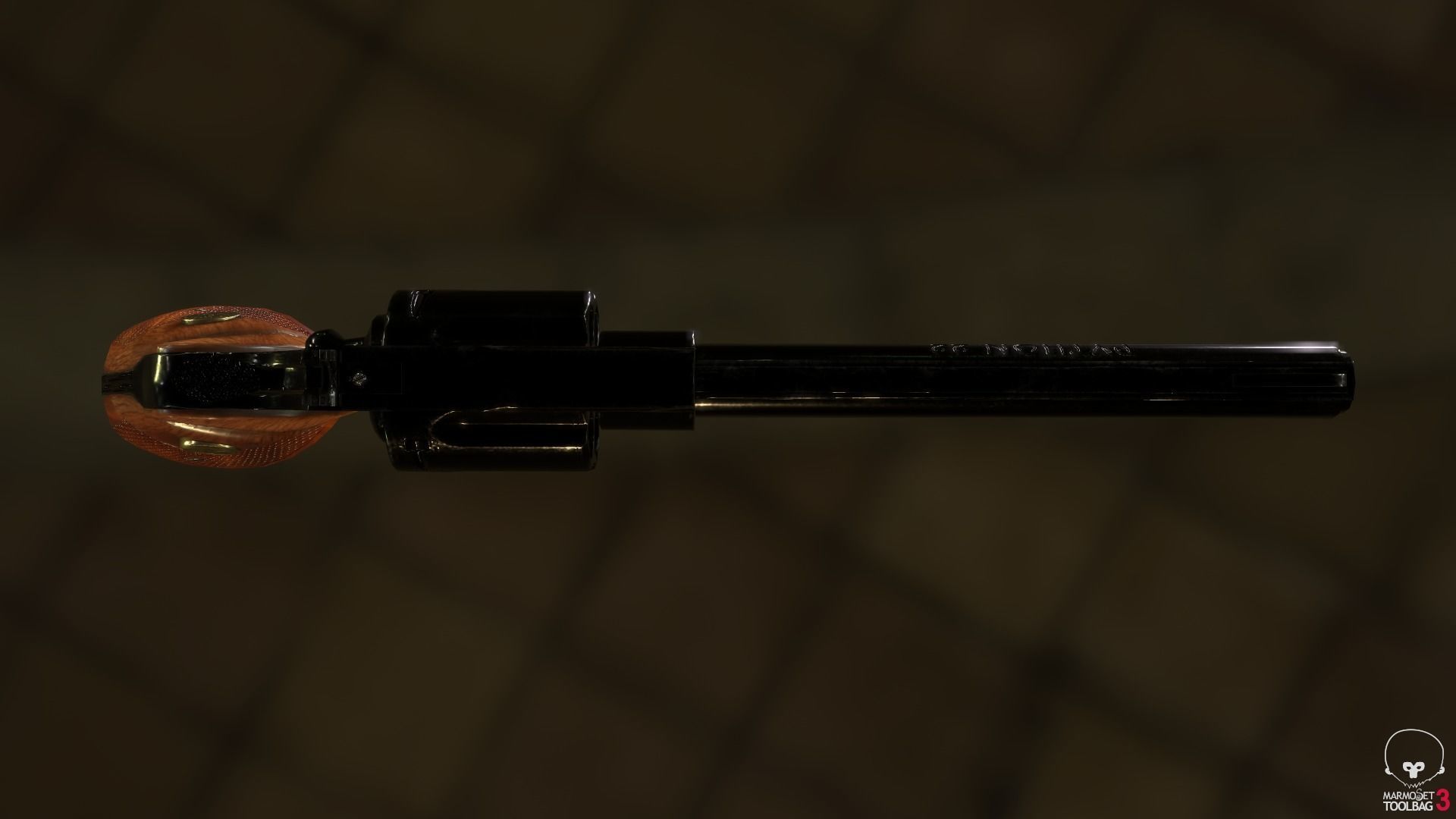 Magnum Colt Python 357 Low-poly 3D model_3