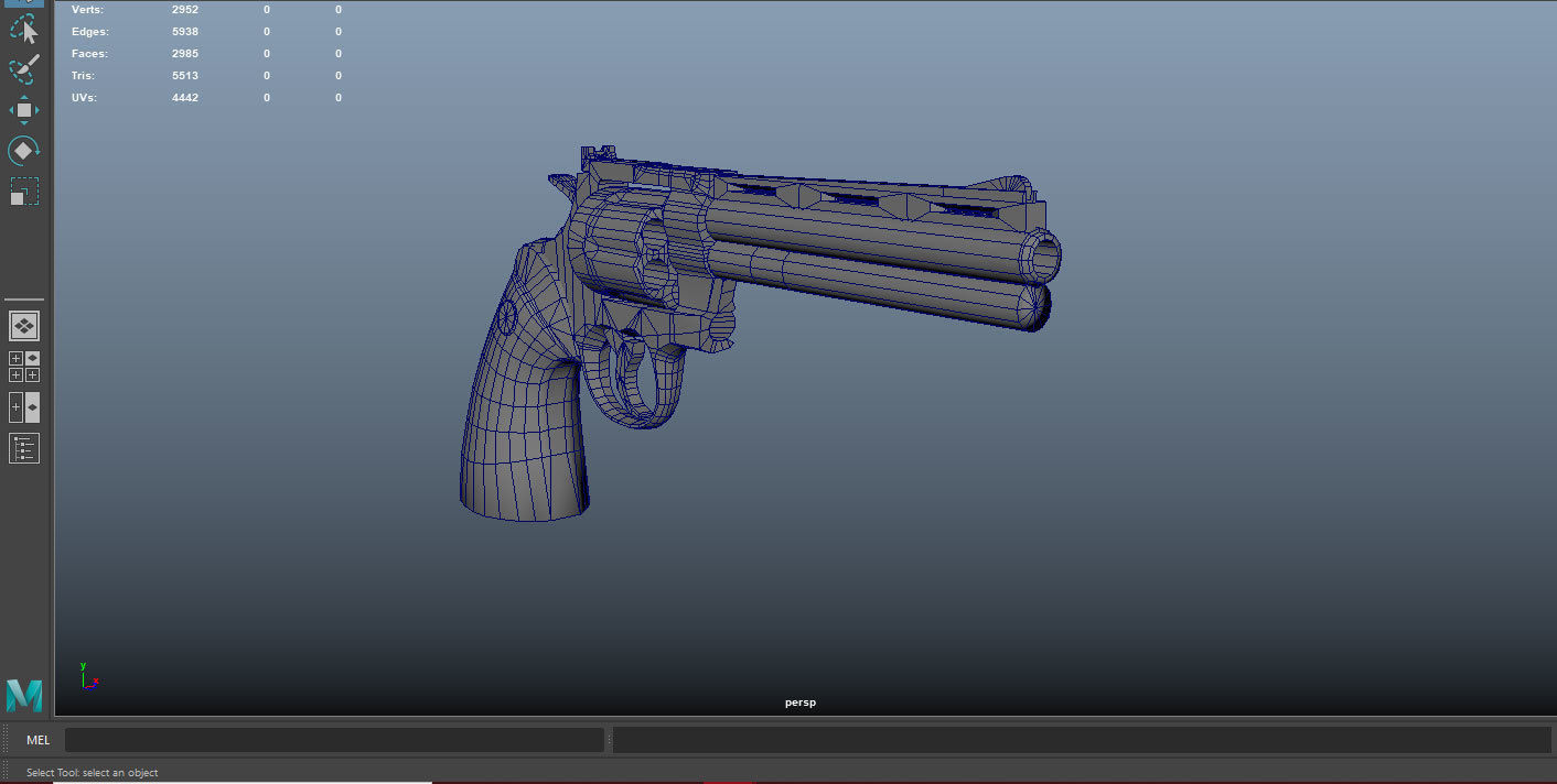 Magnum Colt Python 357 Low-poly 3D model_14