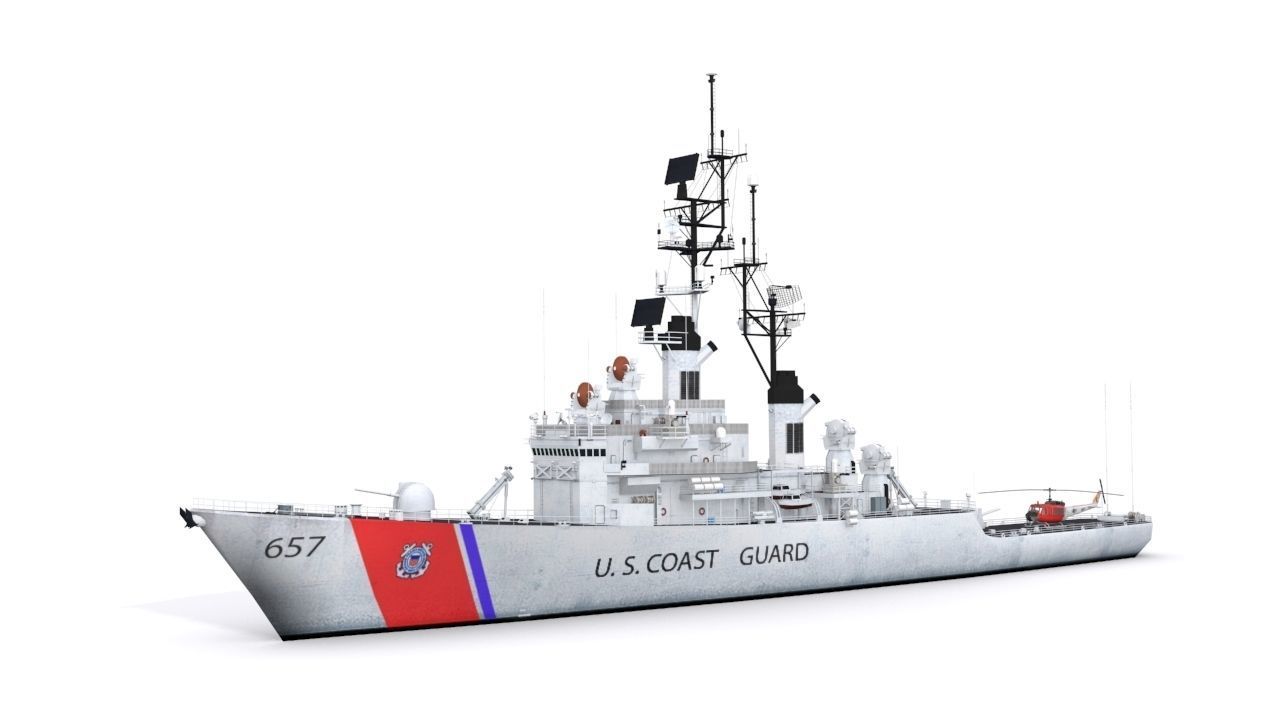 Coast Guard Low-poly 3D model_2
