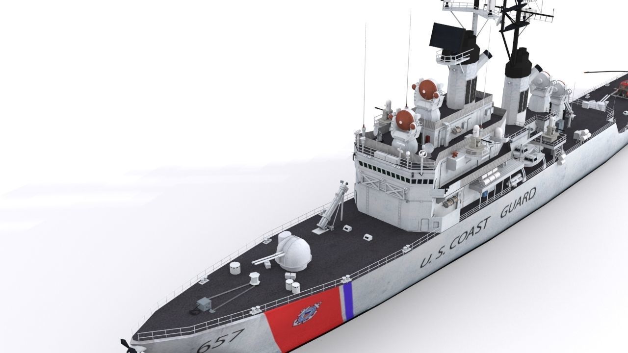 Coast Guard Low-poly 3D model_7