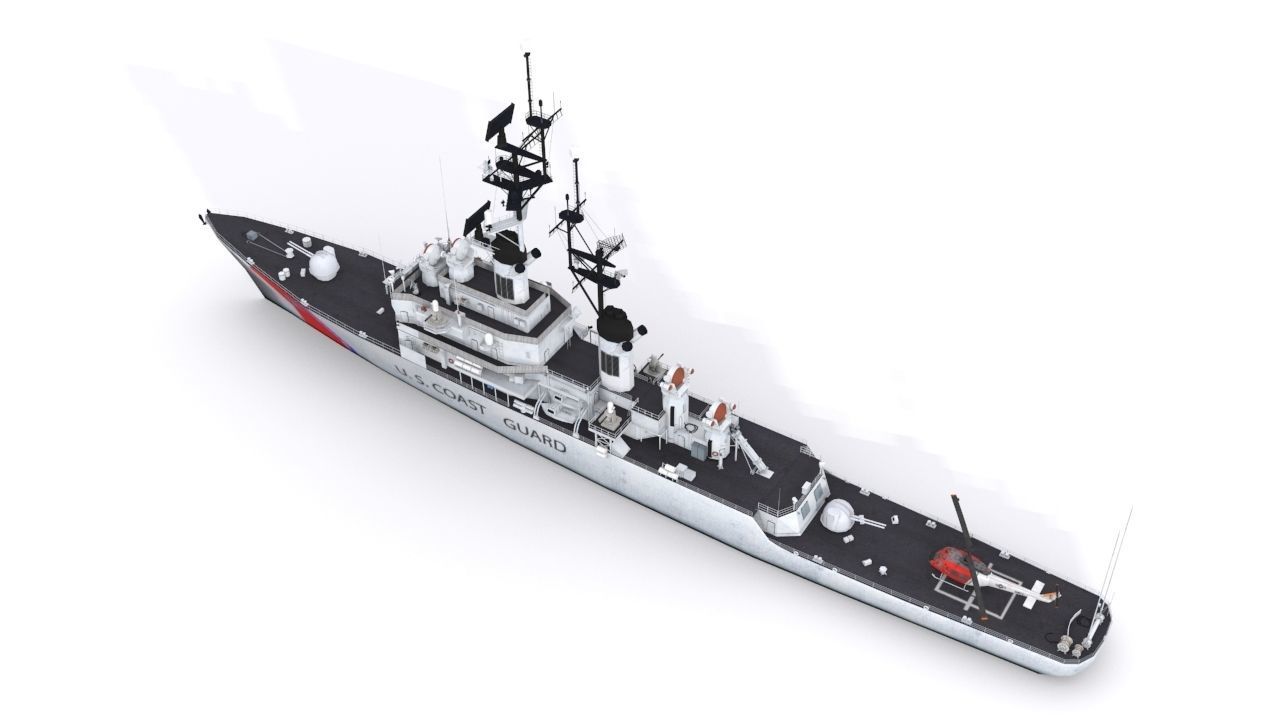Coast Guard Low-poly 3D model_5