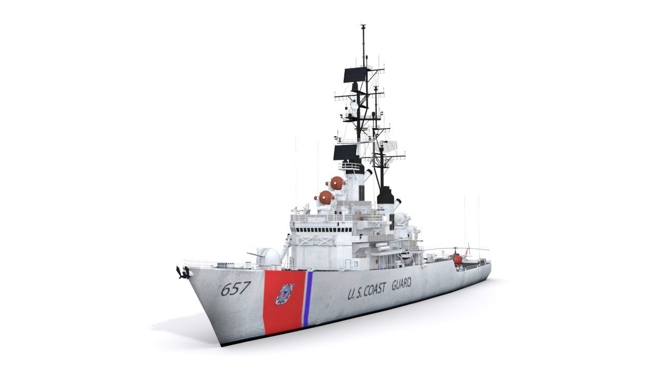 Coast Guard Low-poly 3D model_1