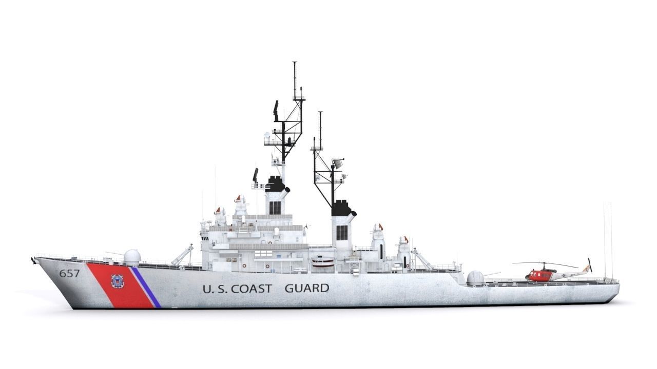 Coast Guard Low-poly 3D model_3