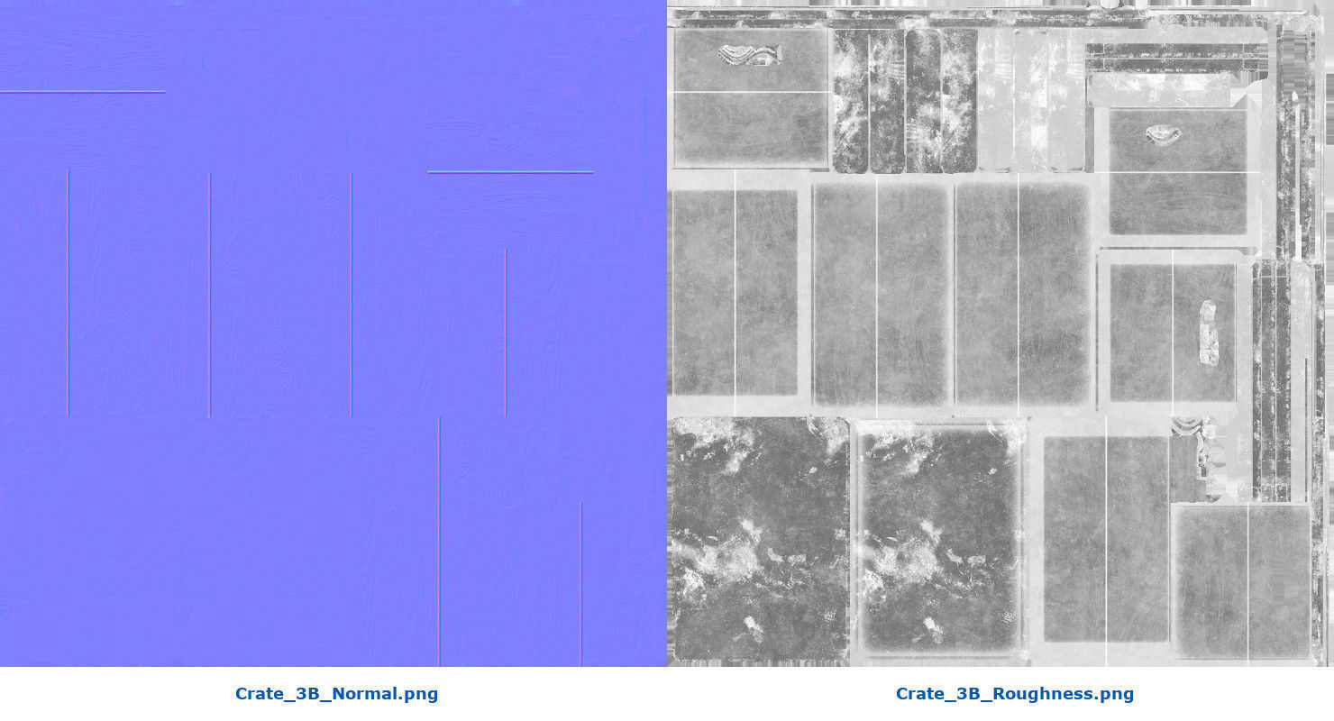 Crate 3B Low-poly 3D model_9