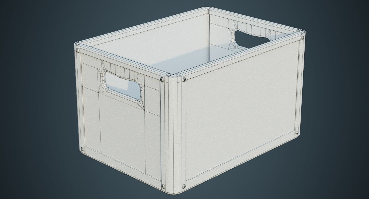 Crate 3B Low-poly 3D model_5