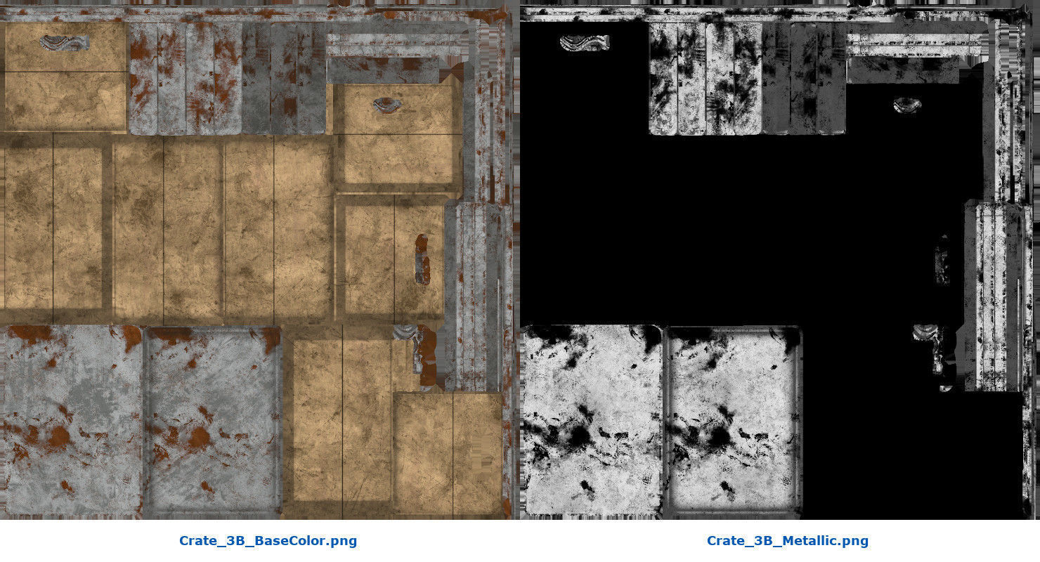 Crate 3B Low-poly 3D model_8