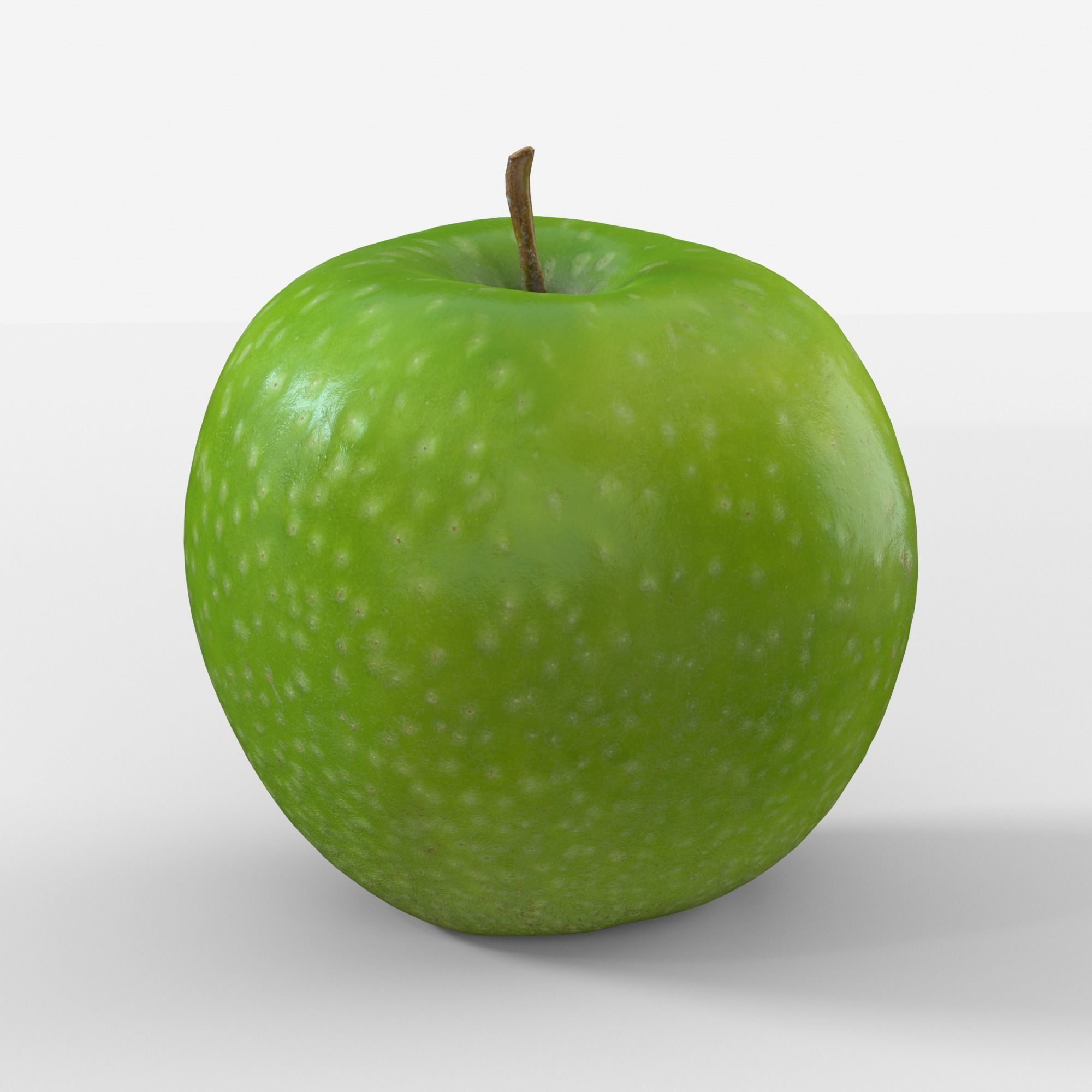 Green Apple Fruit 3D model Photoscan Low-poly 3D model_1