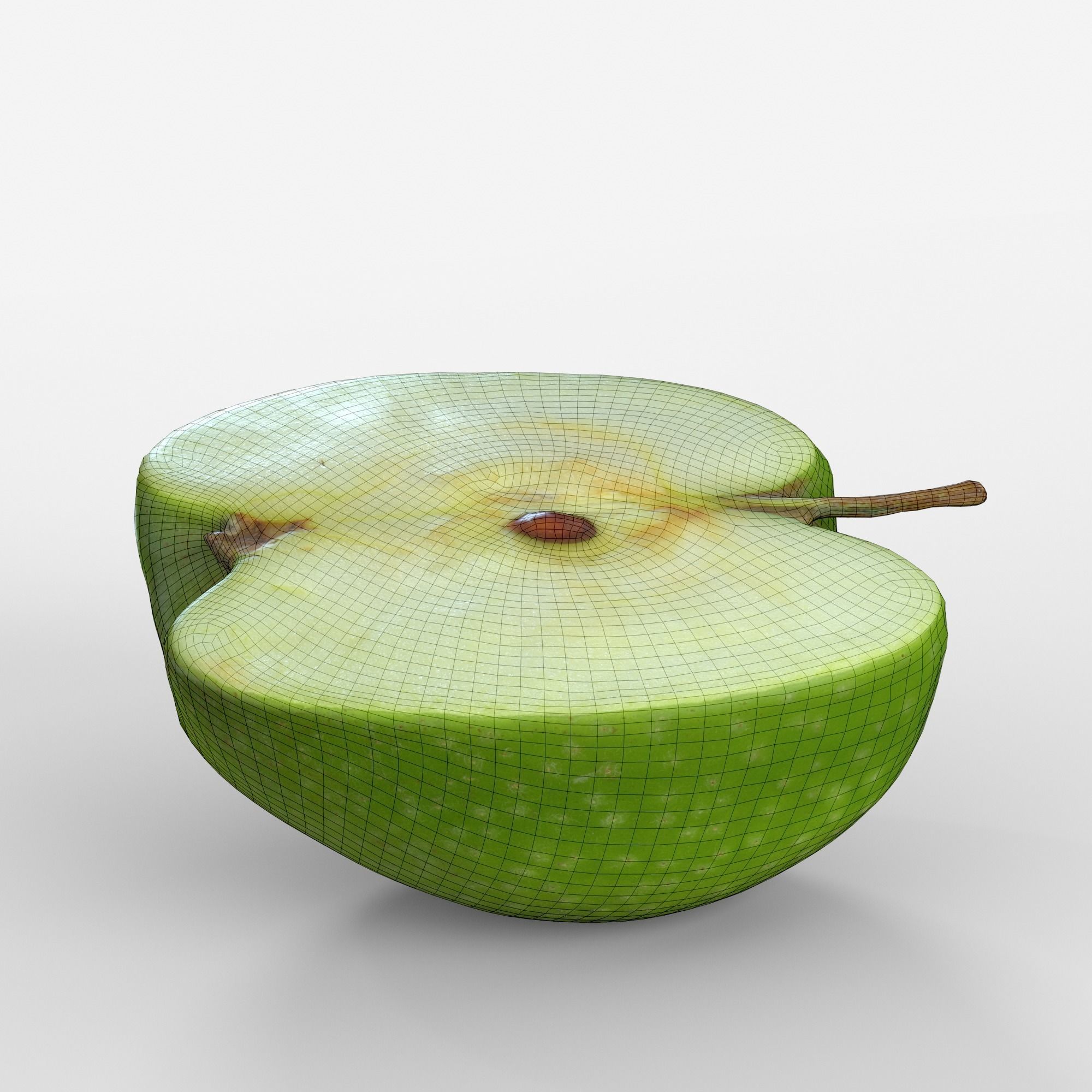 Green Apple Fruit 3D model Photoscan Low-poly 3D model_8