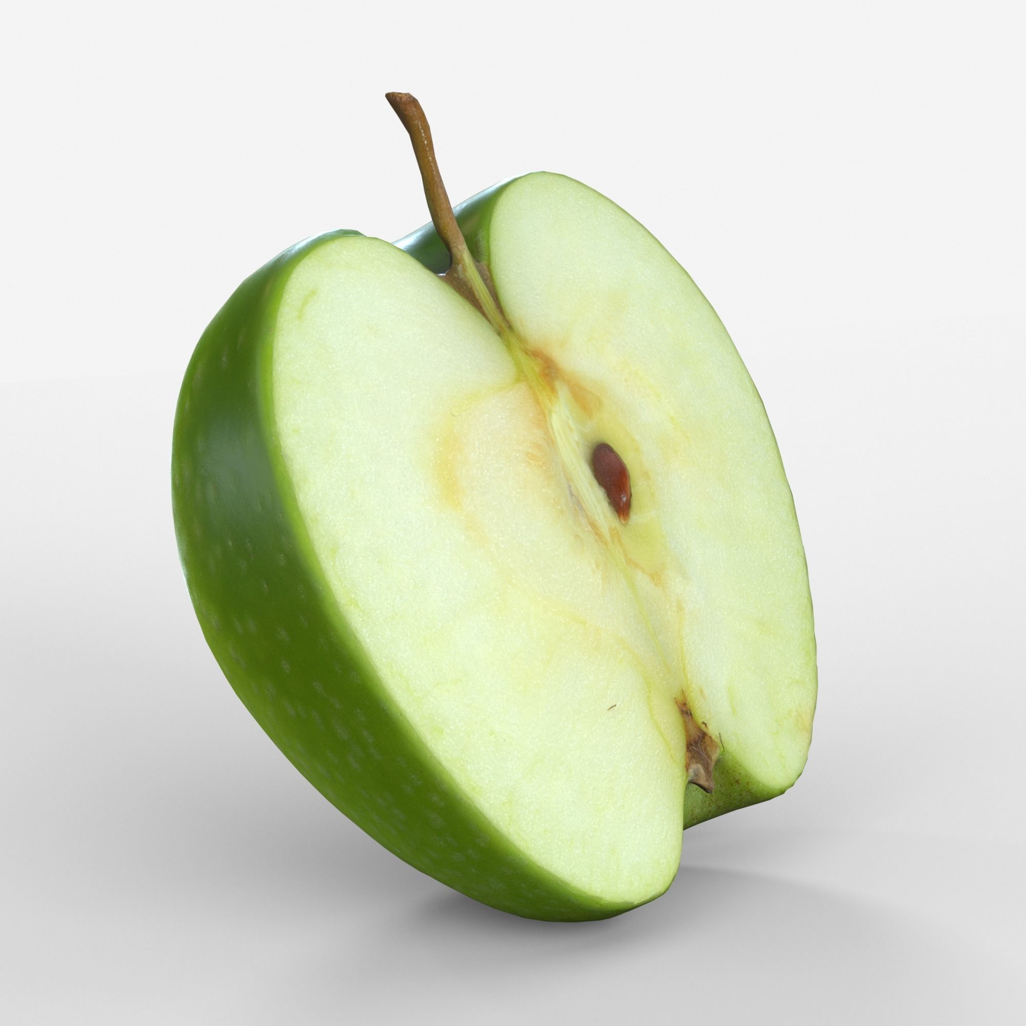 Green Apple Fruit 3D model Photoscan Low-poly 3D model_4