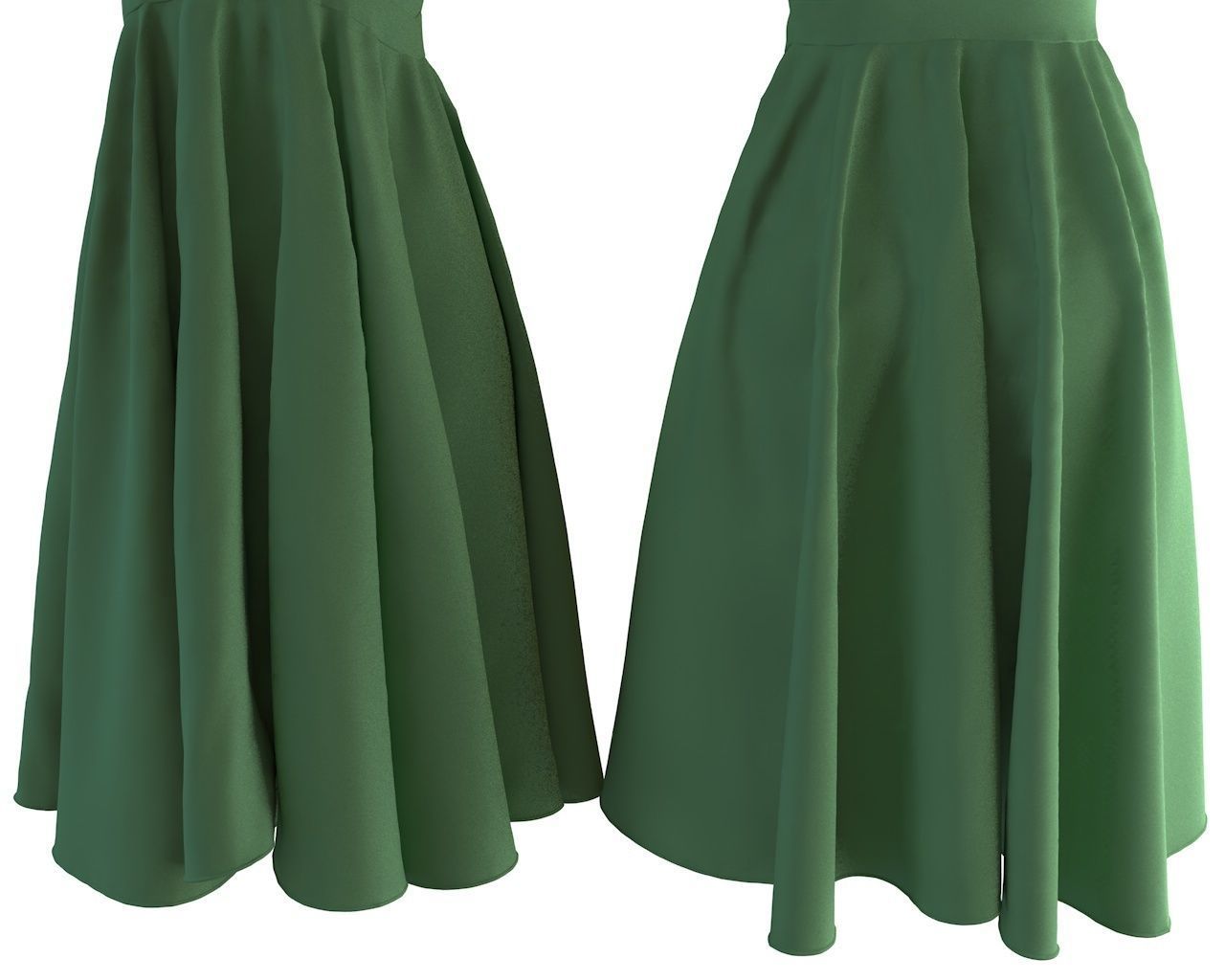 Stylish Designer Women Empire Waist Dress 3D model 3D model_10