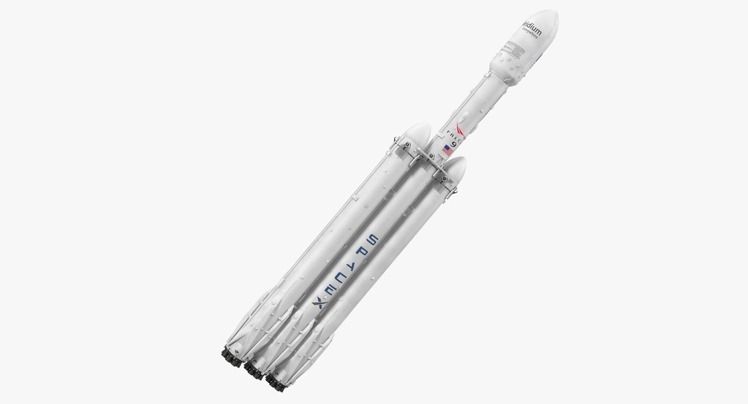 SpaceX Falcon Heavy Rocket 3D model