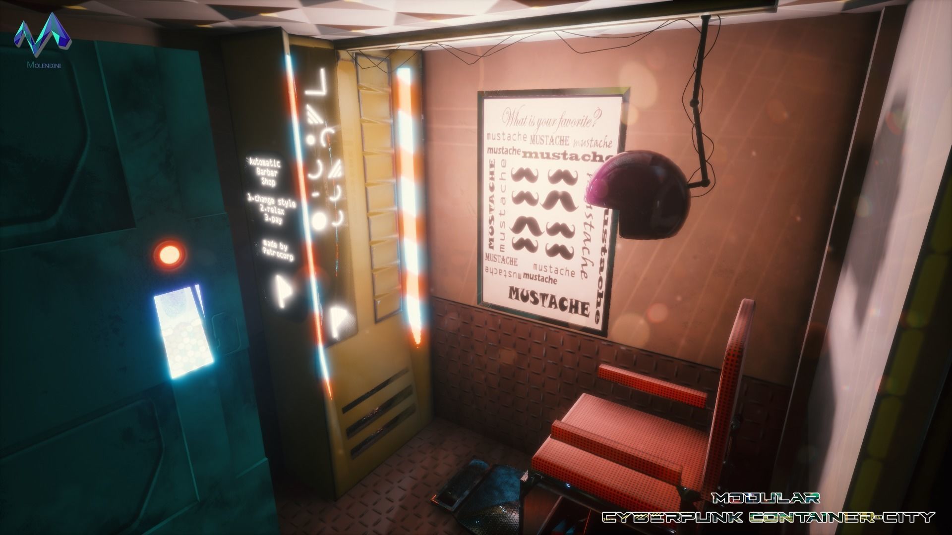 Modular Cyberpunk Environment Low-poly 3D model_13