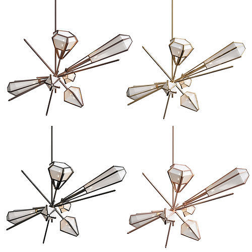 HARLOW Large Chandelier von Gabriel Scott 3D model