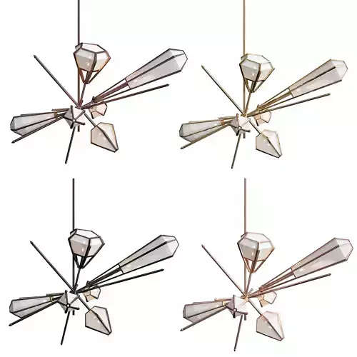HARLOW Large Chandelier von Gabriel Scott 3D model