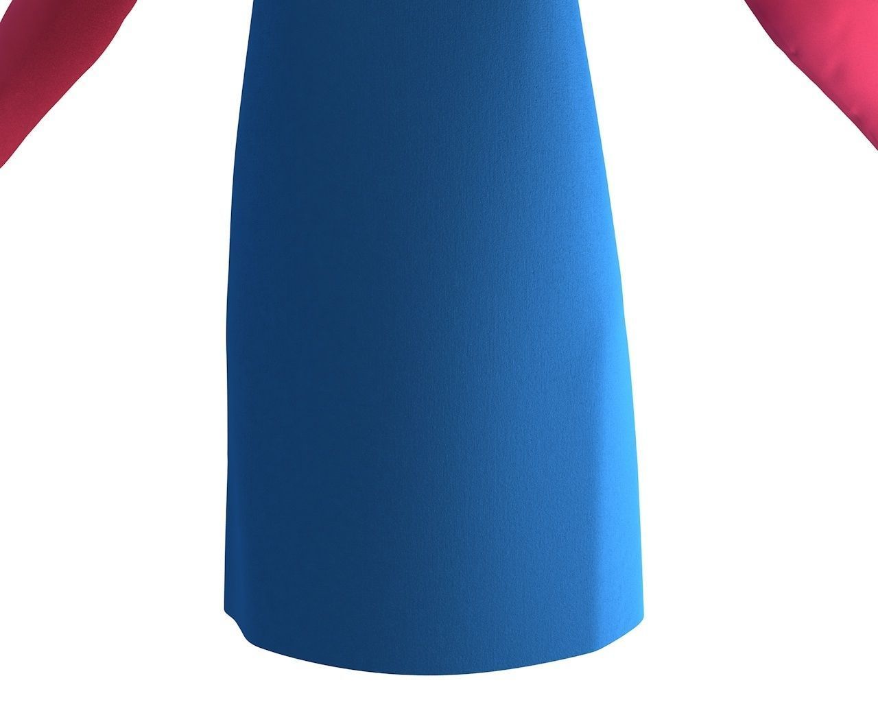 Stylish Designer Women Apron Dress 3D model 3D model_10