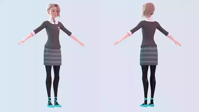 Gwen Stacy - Into the Spider-Verse School Uniform Version 3D model