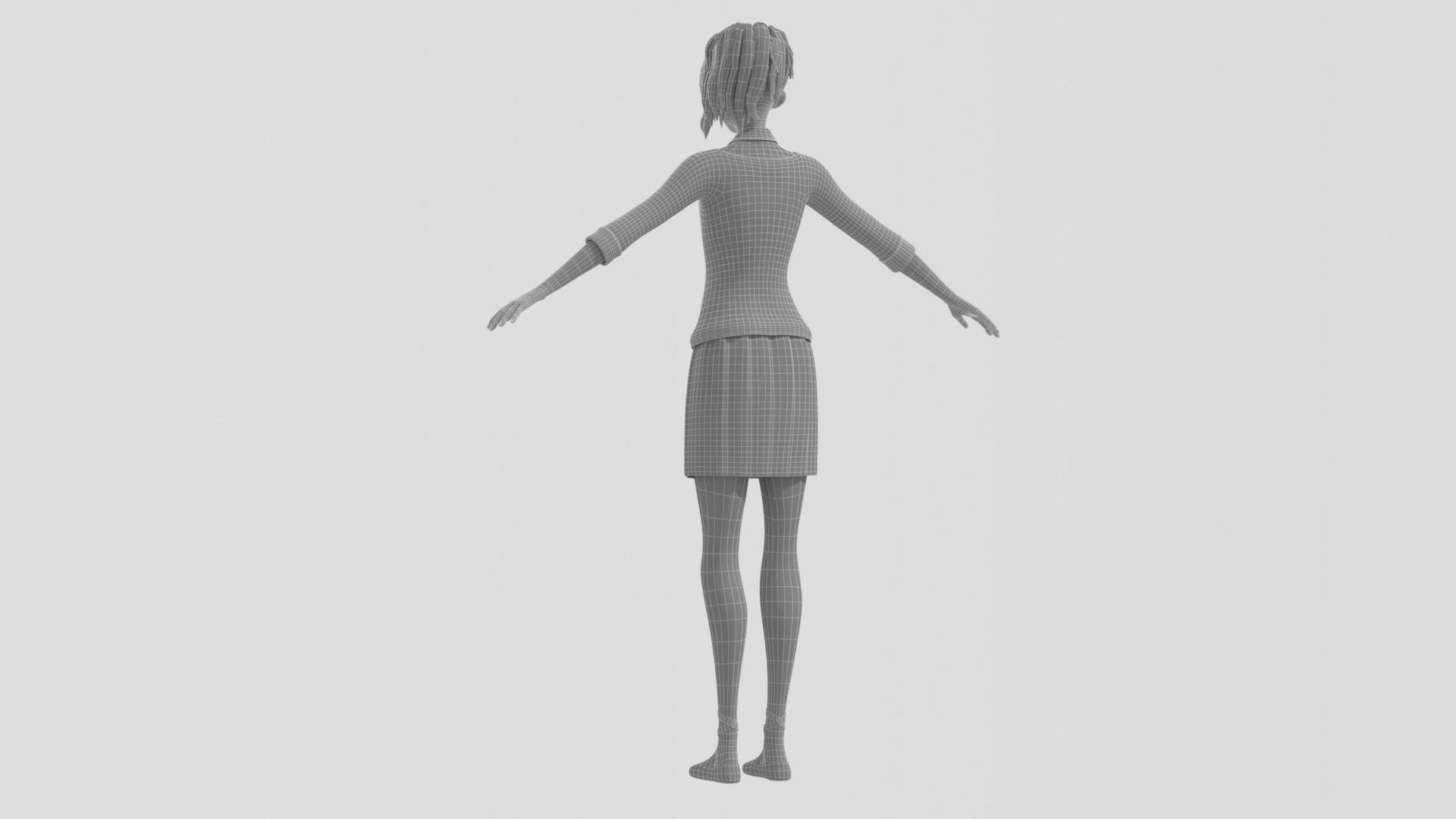 Gwen Stacy - Into the Spider-Verse Suit and School Uniform 3D model_7