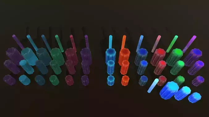 Minerals  fantasy style v2 13 colors 