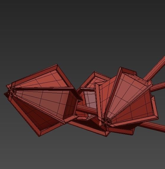 HARLOW Spoke Chandelier von Gabriel Scott 3D model_3