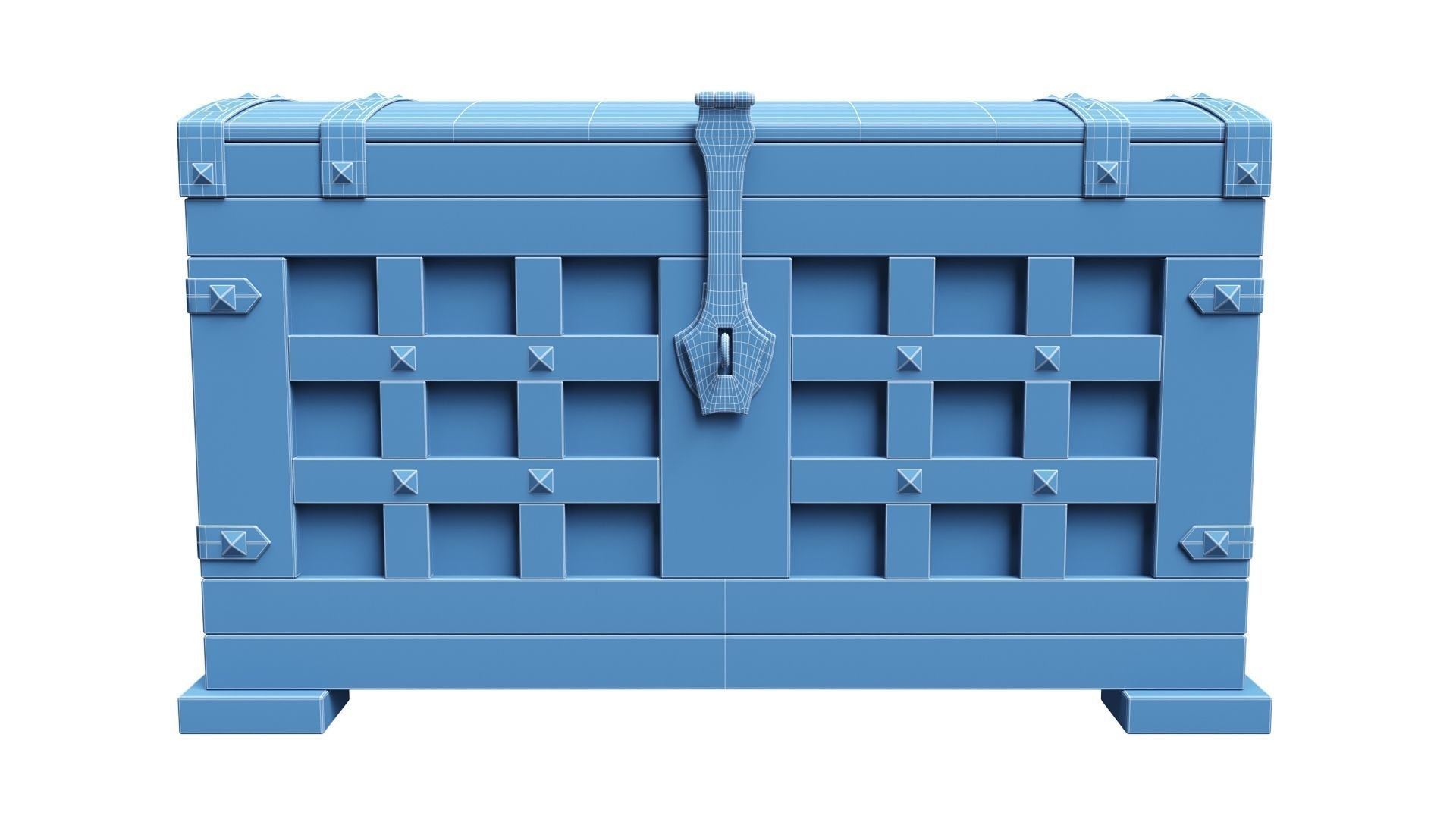 Old Chest 06 Low-poly 3D model_10