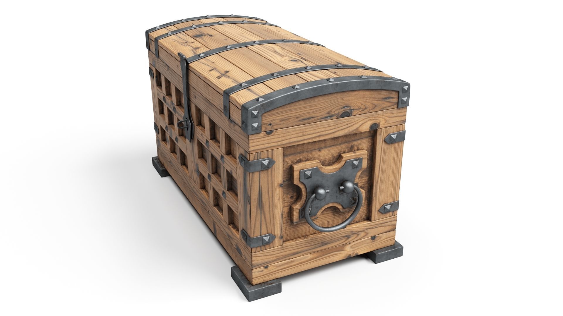 Old Chest 06 Low-poly 3D model_5