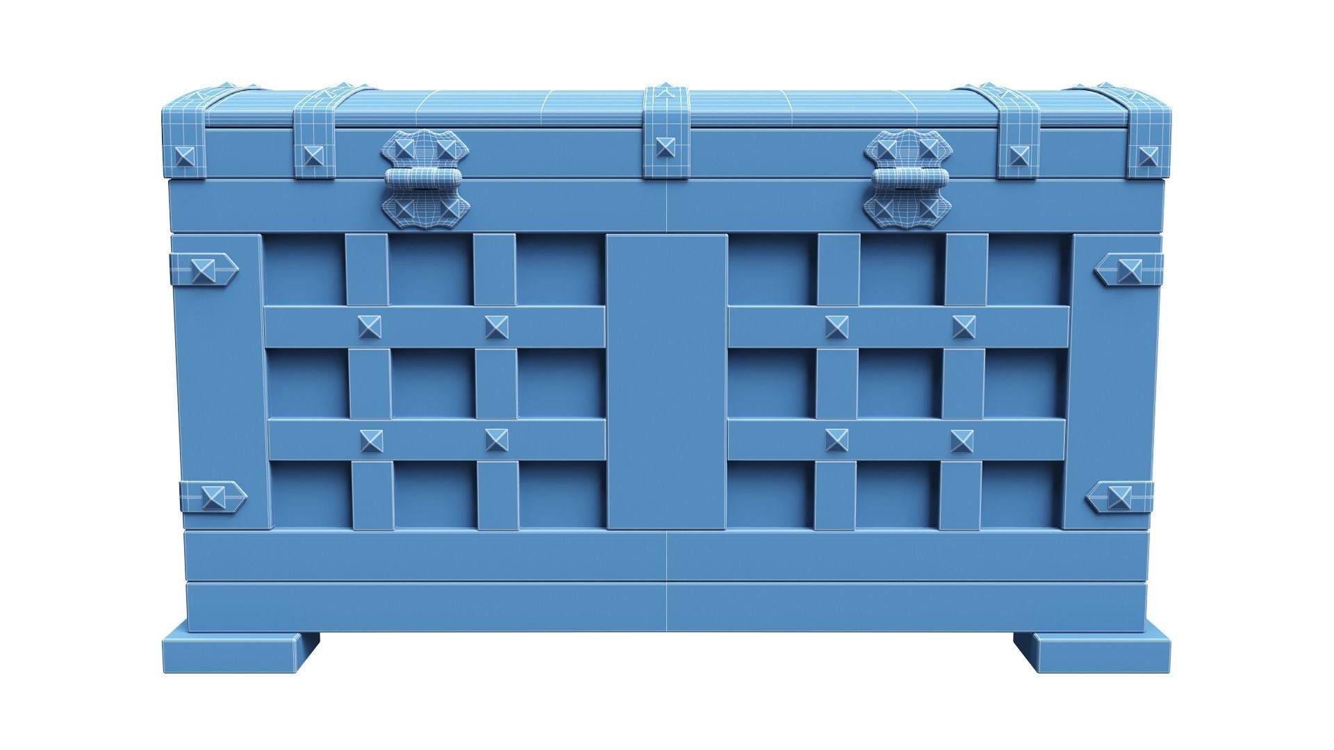 Old Chest 06 Low-poly 3D model_11