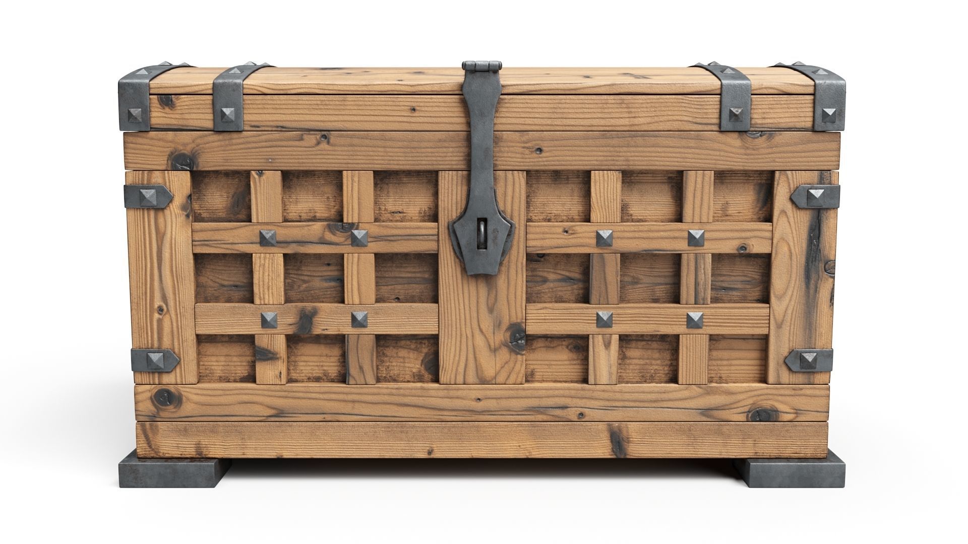 Old Chest 06 Low-poly 3D model_3