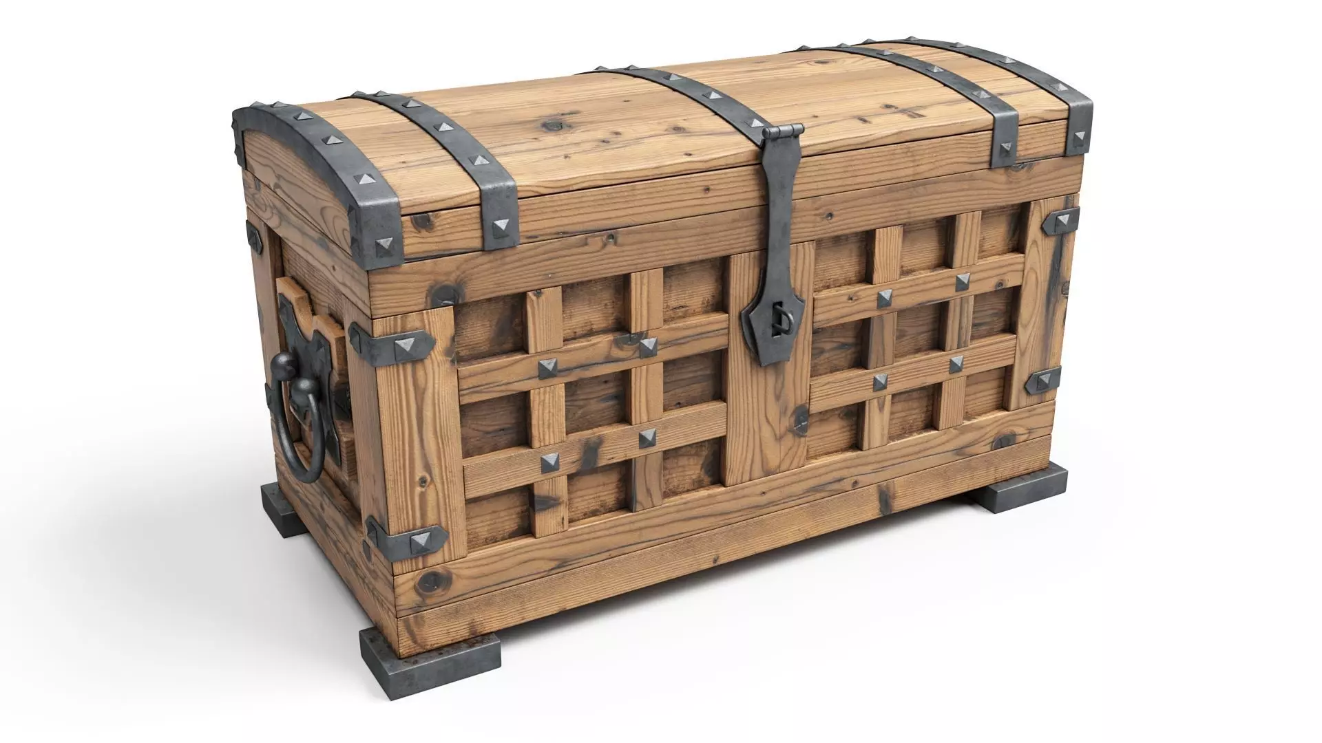 Old Chest 06 Low-poly 3D model_0