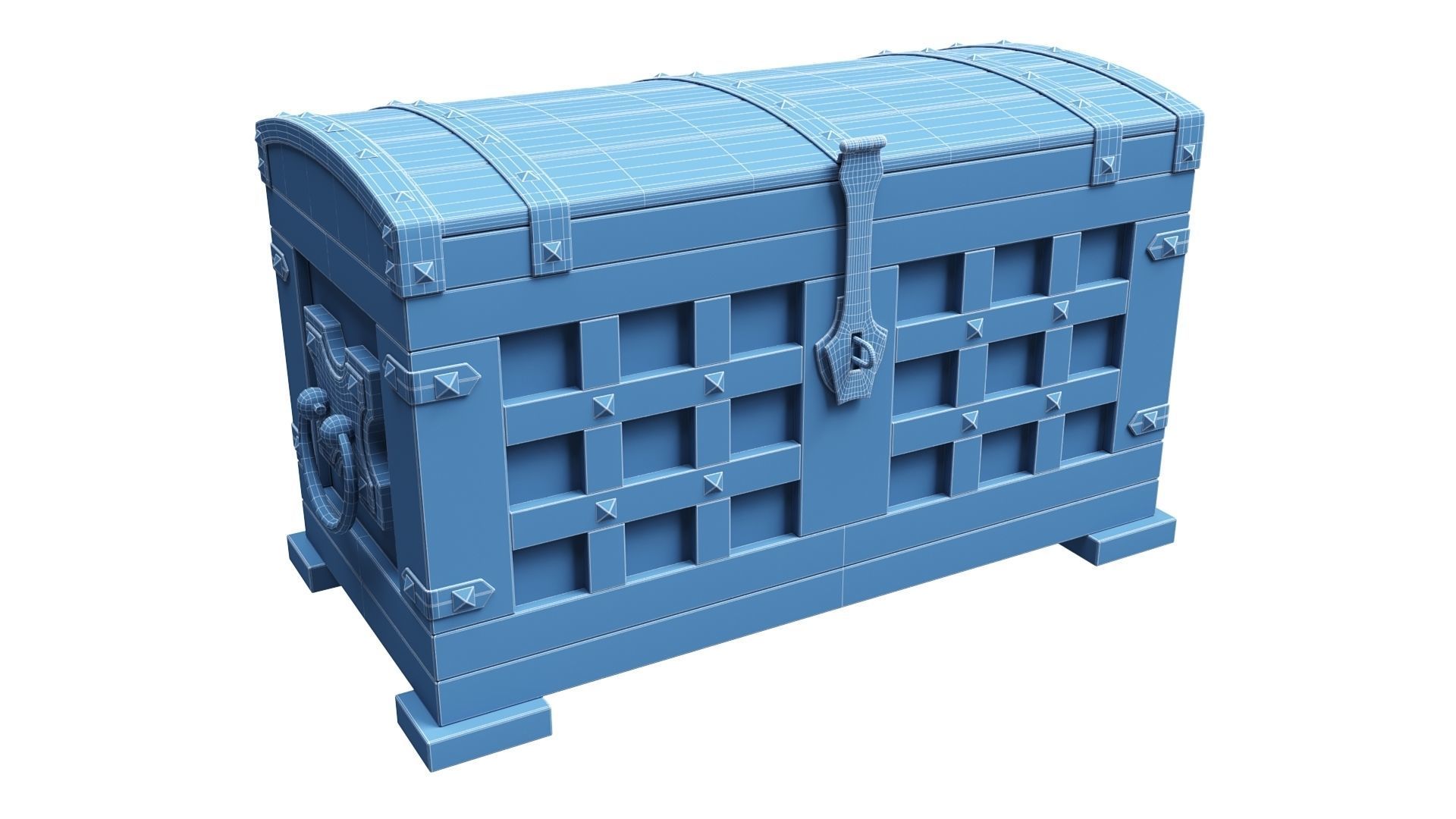 Old Chest 06 Low-poly 3D model_8