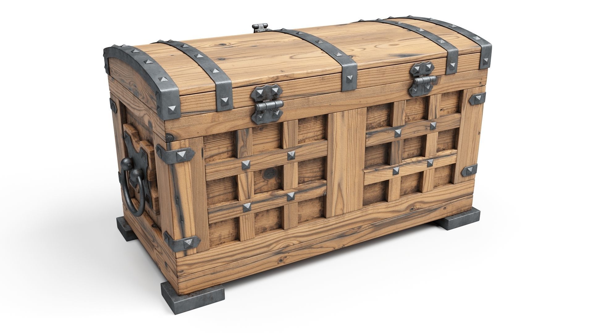 Old Chest 06 Low-poly 3D model_2