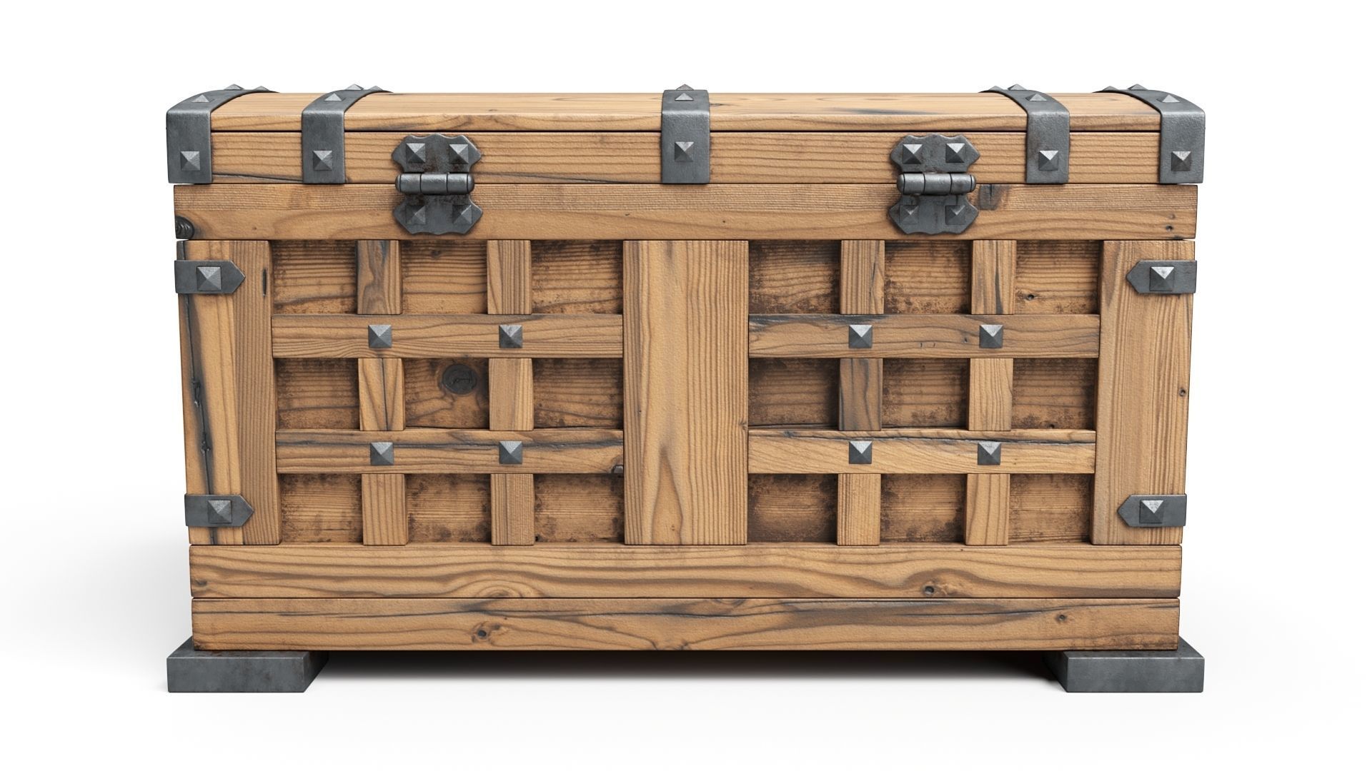 Old Chest 06 Low-poly 3D model_4
