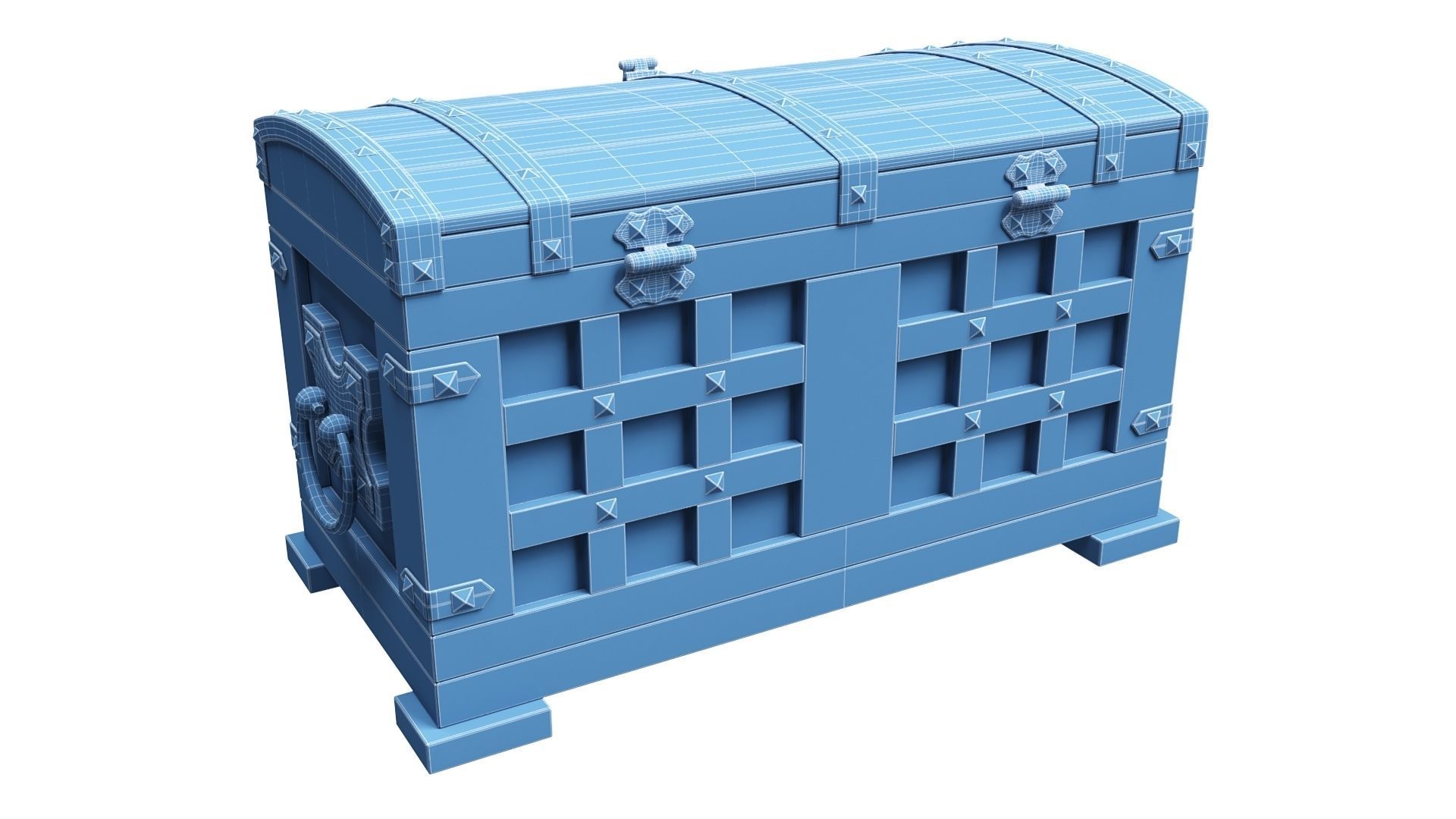 Old Chest 06 Low-poly 3D model_9