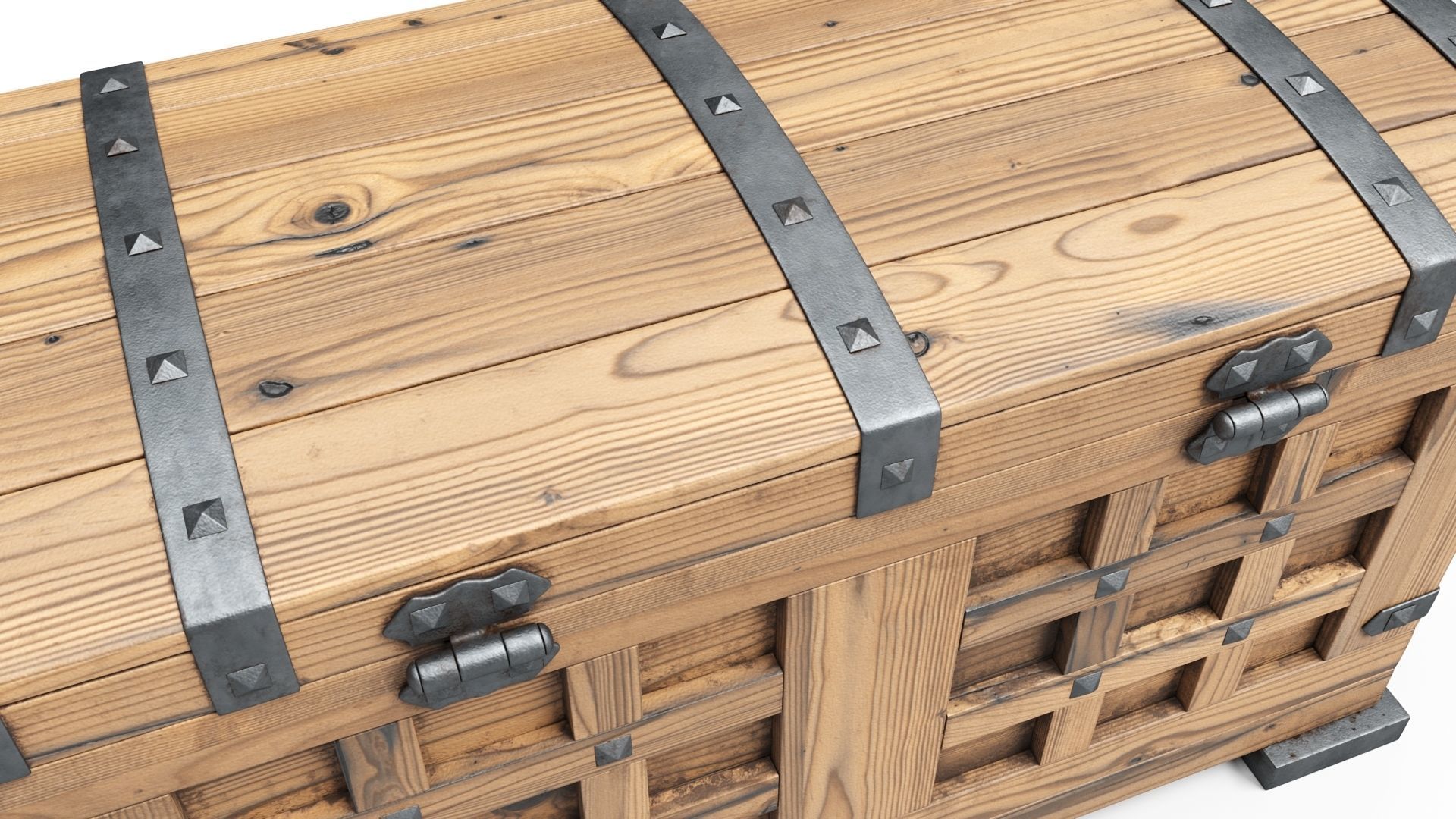 Old Chest 06 Low-poly 3D model_6