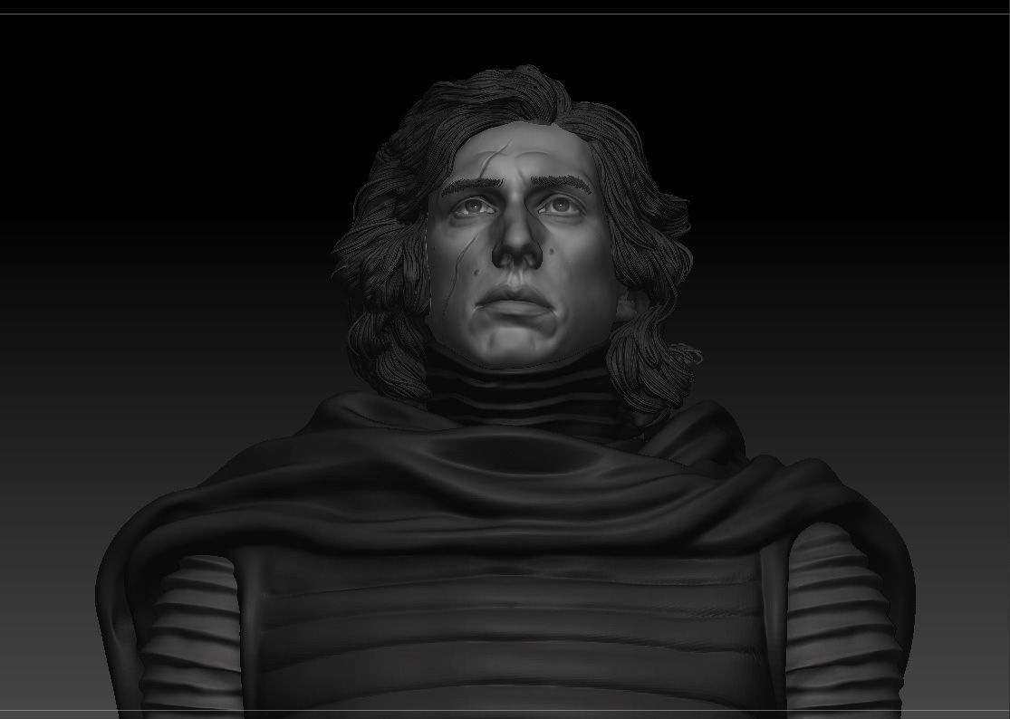 Adam Driver - Kylo Ren - Ben Solo - Star Wars 3D print model_7