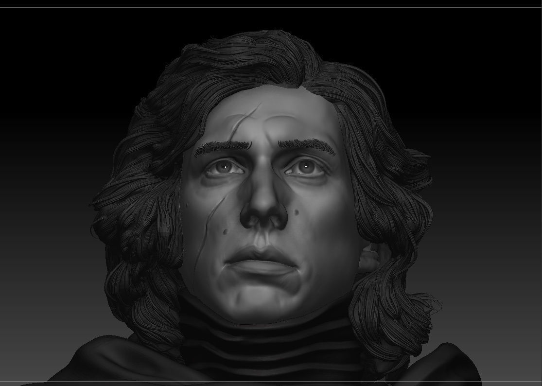 Adam Driver - Kylo Ren - Ben Solo - Star Wars 3D print model_12