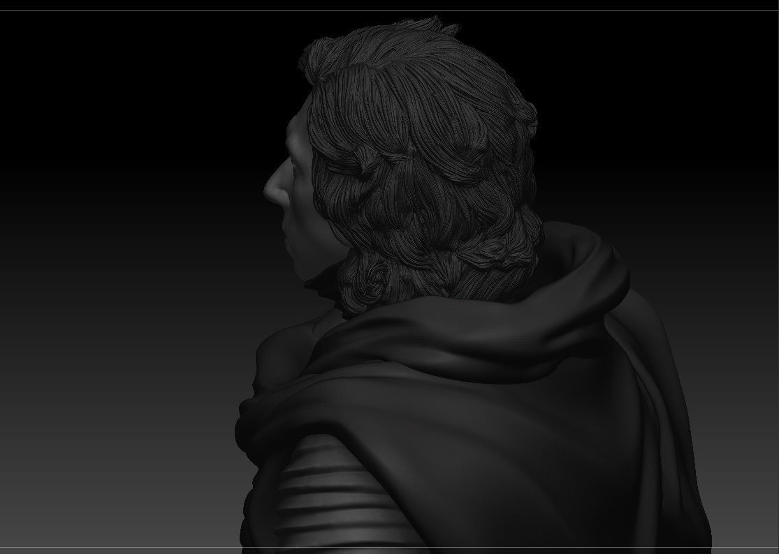 Adam Driver - Kylo Ren - Ben Solo - Star Wars 3D print model_6