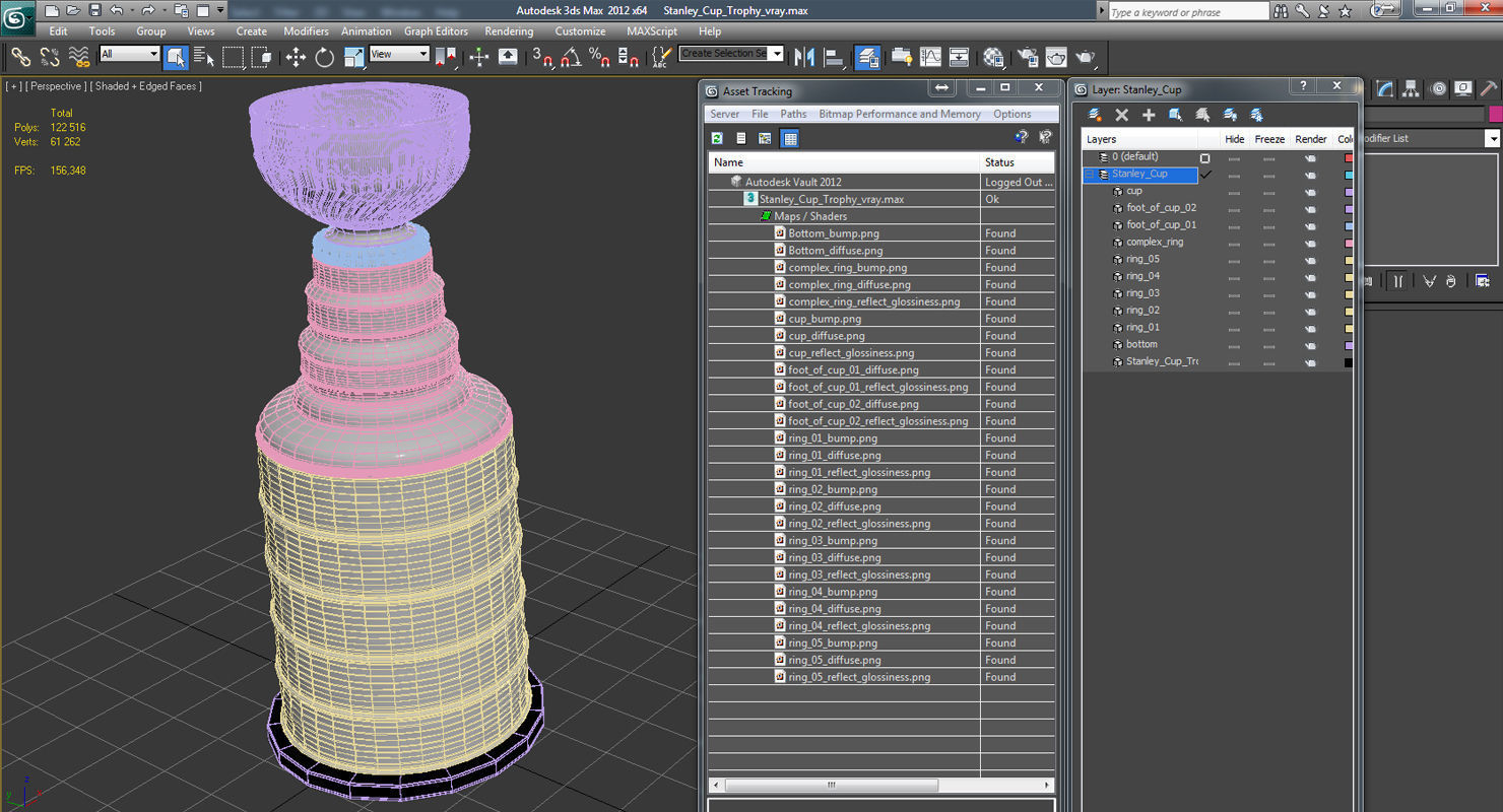 Stanley Cup Trophy 3D model_11