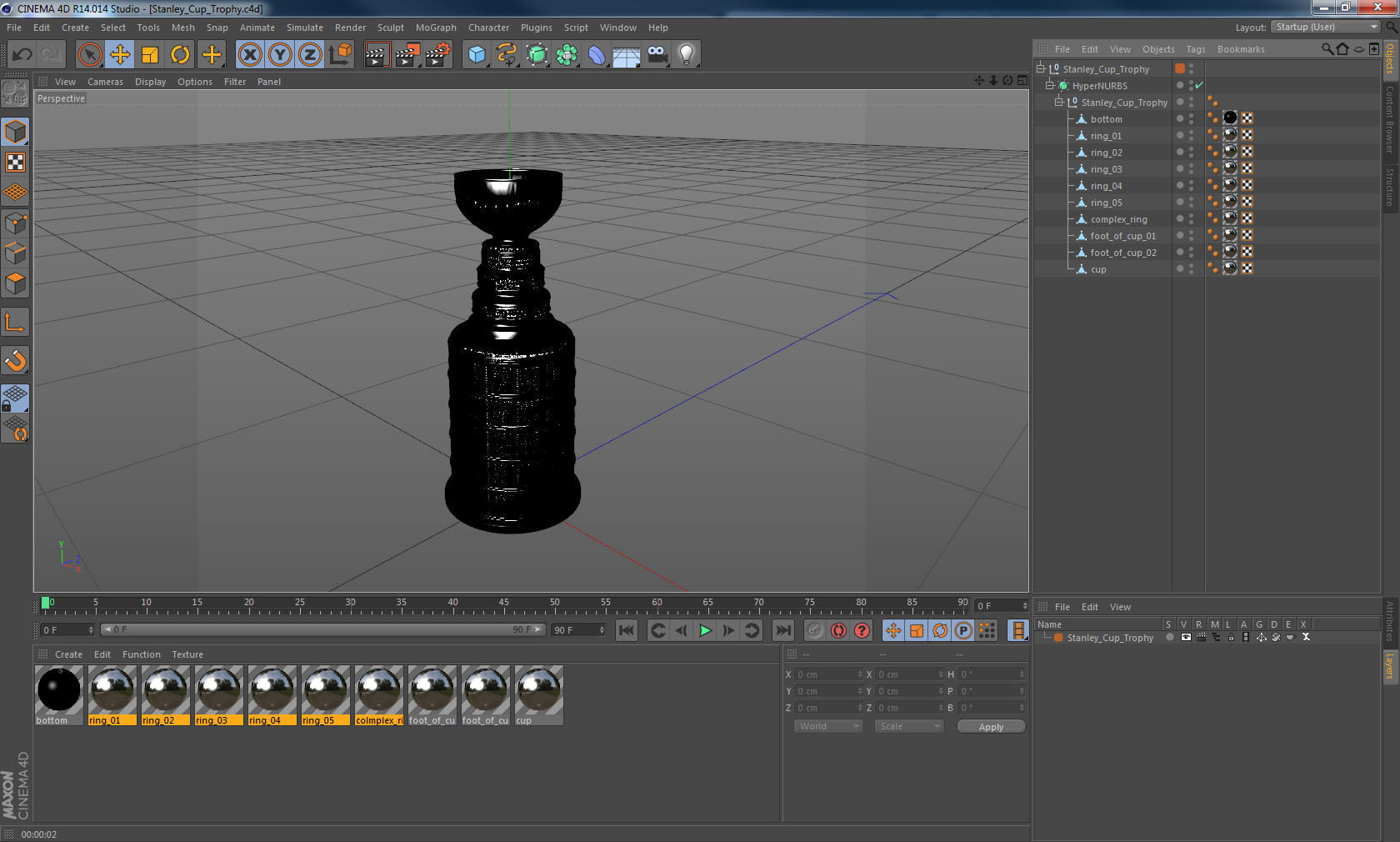 Stanley Cup Trophy 3D model_13