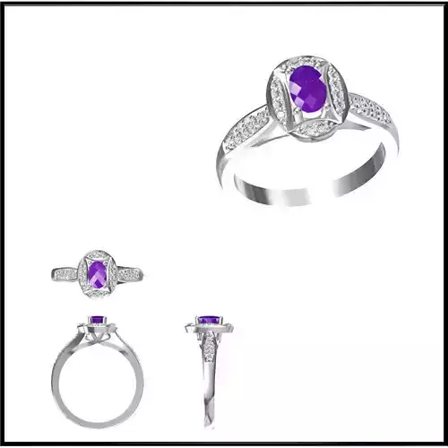 JCD Format Simple color stone rings rhinoceros 3d jewelry design