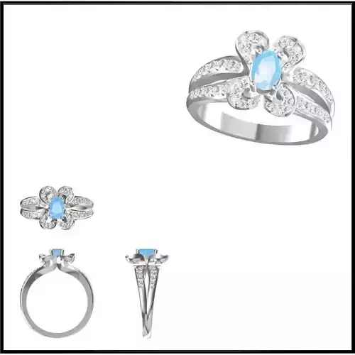 JCD Format Simple color stone rings for sale 3dm jewelry files