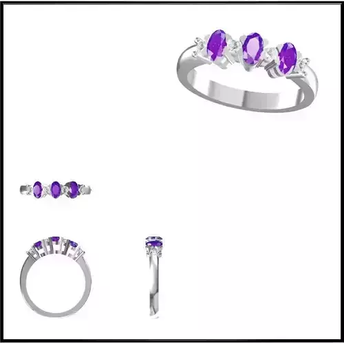 JCD Format  Elegant gold color stone rings ring cad