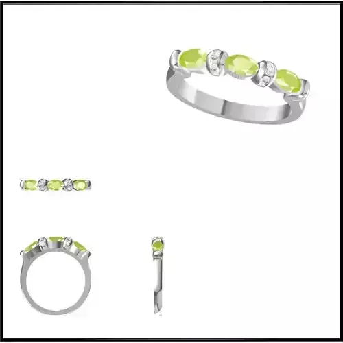 JCD Format  Elegant gold color stone rings jewelers file set